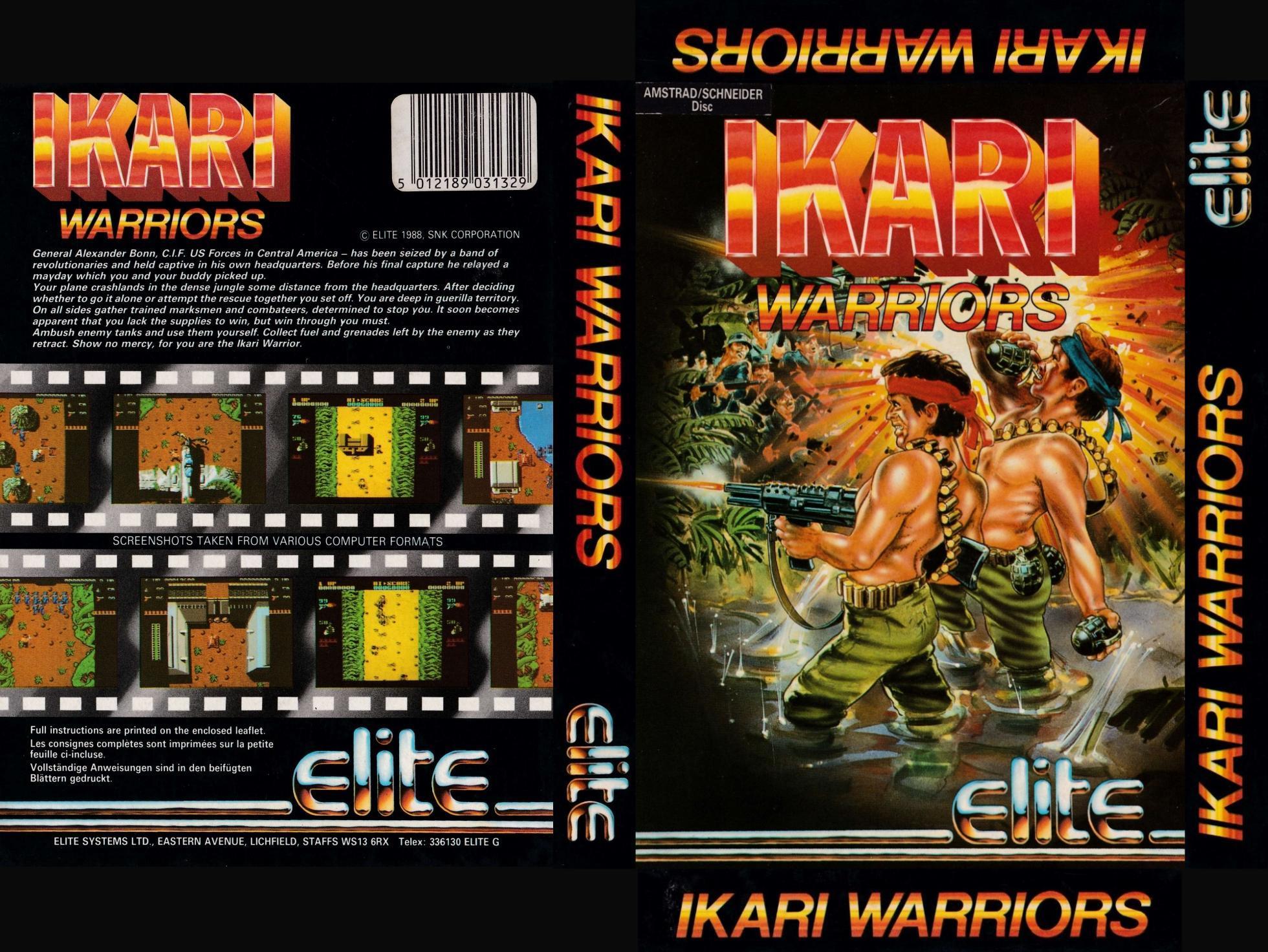 Cpcrulez Amstrad Cpc Gameslist Ikari Warriors C Elite